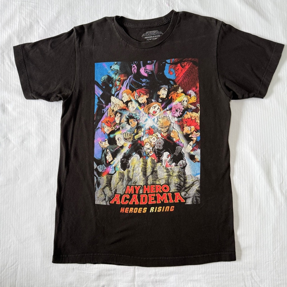 Black My Hero Academia Graphic T-Shirt |Size M